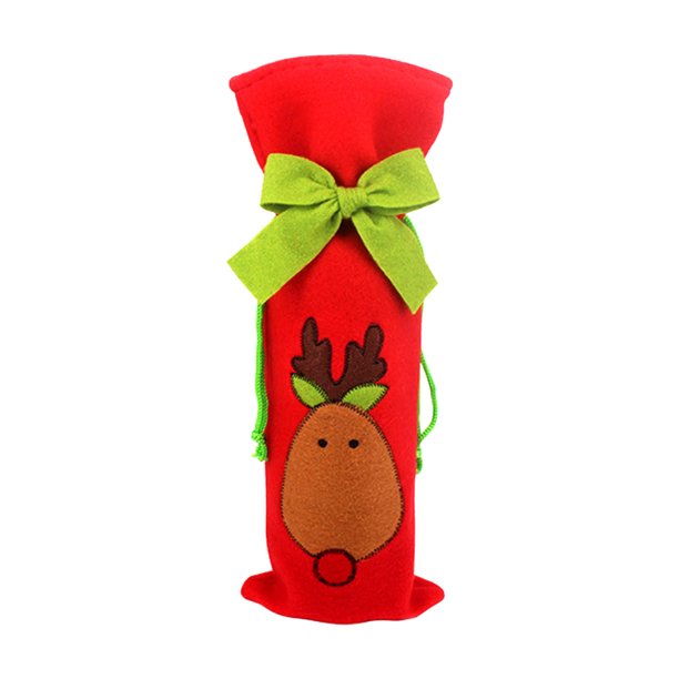 Botella de vino de Navidad Bolsa Papá Noel Navidad Cervatillo Árbol de Navidad Decoraciones para el hogar de Navidad Wmkox8yii fhajkh3665