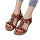 thumbnail image 1 of Sandalias de verano para mujer, sandalias planas sin cordones, zapatos romanos de cristal, sandalias informales con punta abierta Wmkox8yii nm7738, 1 of 3
