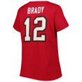 thumbnail image 3 of Women's Fanatics Tom Brady Red Tampa Bay Buccaneers Plus Size Player Name & Number Logo V-Neck T-Shirt, 3 of 3