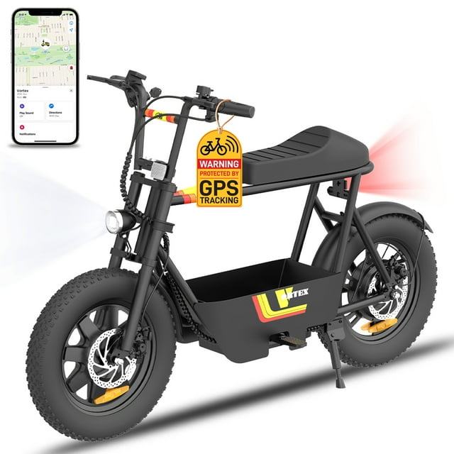 Gyrocopters Vortex Electric Ride-on | 32 km/h speed | 28 km range | 470 W peak motor | UL-2272 safety approved | Fat tire E bike for adults/youth