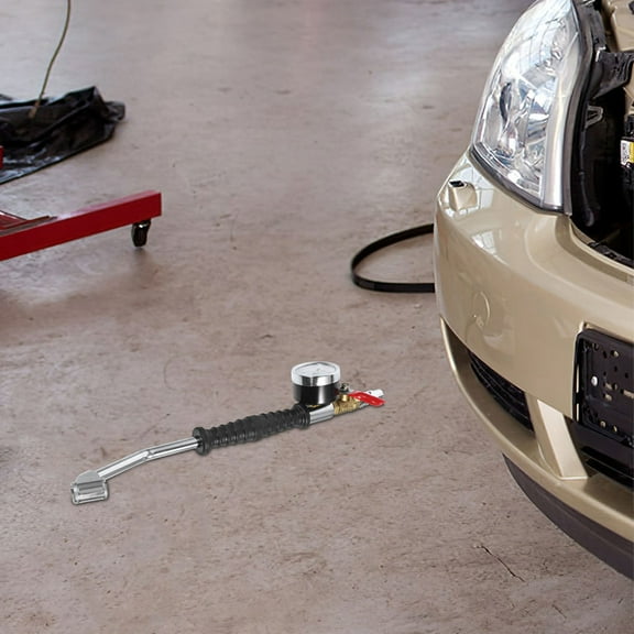 GOOHOCHY Tire Inflator with Pressure Gauge and Extended Nozzle Inflation Heavy Duty Tires Inflator