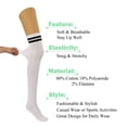thumbnail image 4 of 3 Pairs Over The Knee Thigh High Socks Warm Stocking Women Boot Socks - White, 4 of 10
