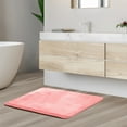 thumbnail image 6 of Nestl Absorbent Memory Foam Bath Mat Bathroom Rug, Pink, 17"x24", 6 of 7