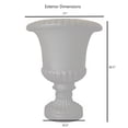 thumbnail image 2 of Tusco Products Outdoor Plastic Flower Planter Urn, Espresso, 26.5", 2 of 3