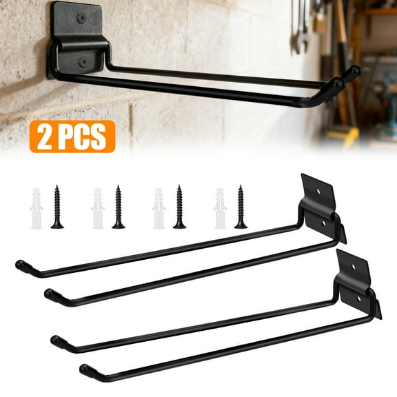 2pcs Garage Hooks, TSV Heavy Duty Steel Garage Storage Hooks, Utility Wall Mount Storage Hangers for Ropes, Hoses, Garden Yard Tools