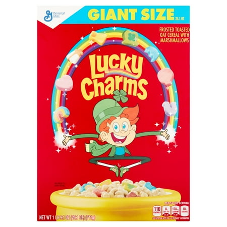 Lucky Charms Frosted Toasted Oat Cereal with Marshmallows Giant Size ...