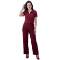 thumbnail image 1 of Conjunto Mujer 2 Piezas Blusa y Pantalón | Set Casual Elegante Texturizado | Blusa con Cierre y Cuello, 1 of 5
