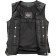 thumbnail image 4 of First Mfg Co - Lolita - Women's Motorcycle Biker Riding Black Leather Vest - Large, 4 of 5