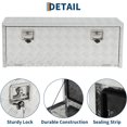 thumbnail image 4 of 36in Aluminum Truck Toolbox Waterproof Underbody Storage Organizer for Pickup Trailer RV - Heavy-Duty Lockable Box Silver, 4 of 8