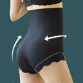thumbnail image 6 of opvise Women Underpants High Waist Great Elasticity Skinny Soft Breathable Tummy Control Butt-lifted Postpartum Panties Black M, 6 of 7