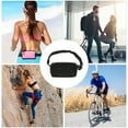 thumbnail image 4 of Unique Bargains 1 Pc Solid Color Running Waist Pack for Hiking Gym Black Nylon, 4 of 4