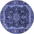 thumbnail image 1 of Ahgly Company Indoor Round Persian Blue Traditional Area Rugs, 8' Round, 1 of 4