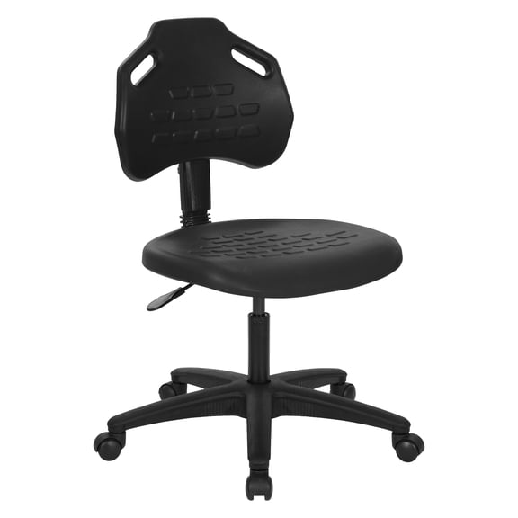 Black Self Skinned Urethane Armless Task Chair