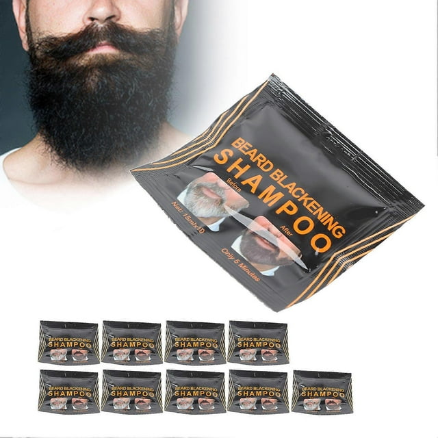 SEVICH Men's Beard Dye with Gloves Natural Mustache Black Color Dye Beard Coloring Shampoo