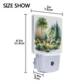 thumbnail image 4 of Beautiful Deer in Forest LED Night Light Dusk to Dawn Sensor 2 Pack Plug-in Soft Light Nightlights for Bedroom Bathroom Nursery Hallway Kitchen, 4 of 7