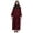 Maroon, variant on Bimba Islamic Long Dress With Printed Hijab Scarf Rayon Abaya Maxi Clothes For Muslim Women