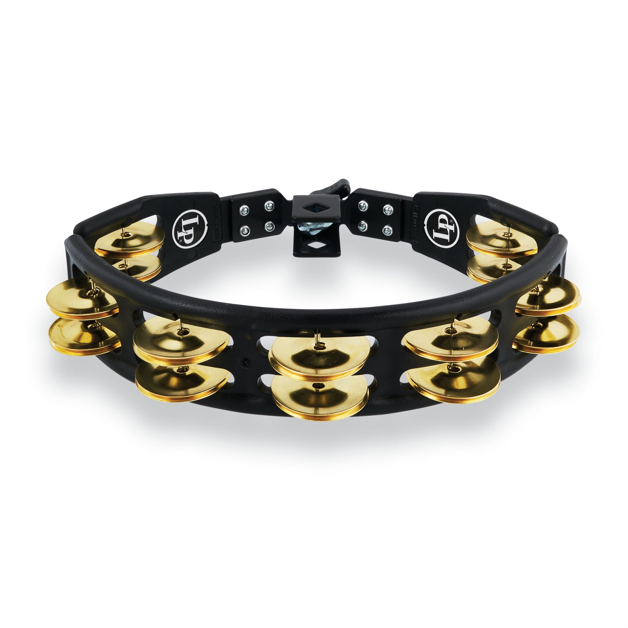 Latin Percussion Cyclops Mountable Tambourine, Black, Brass Jingles