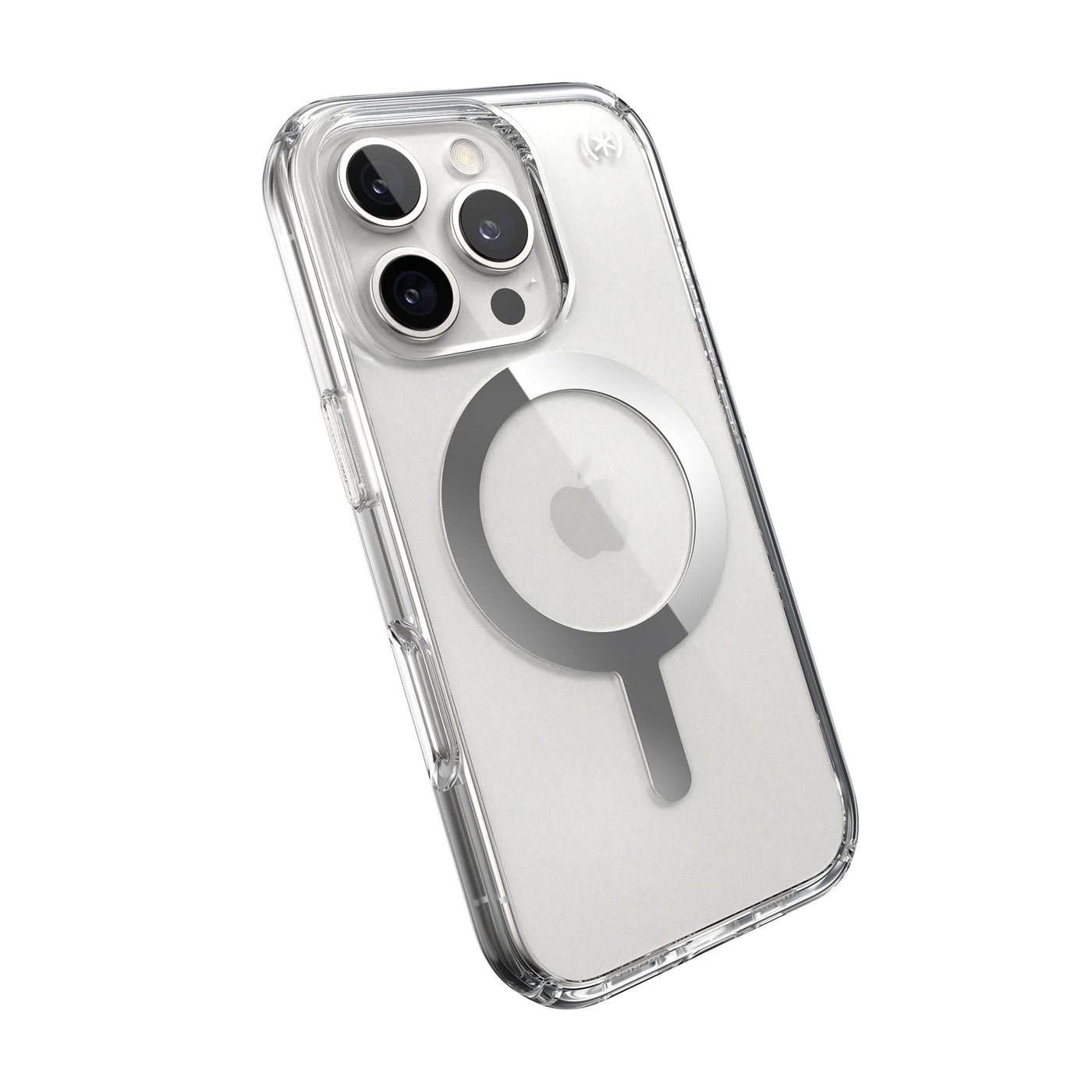 Speck Presidio Perfect-Clear Chrome MagSafe for Apple iPhone 16 Pro Case