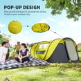 thumbnail image 4 of Outsunny 4 Person Camping Tent Automatic Pop Up Tent with Carry Bag Doors, 4 of 10