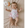 thumbnail image 5 of Rovasas Girl Overalls Romper Floral Print Layered Ruffles Sleeveless Jumpsuit, 5 of 9