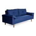thumbnail image 3 of Sofá Cama de Lino Azul Modelo Mandela Makora, 3 of 8