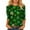F#Green, variant on Womens St Patricks Day Tops Clover Graphic T Shirt 3/4 Sleeve Round Neck Tees Casual Green Irish Blouses St Pattys Shirts Women