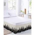 thumbnail image 2 of Mist Forest Wrap Around Bed Skirts for Queen Bed 16" Drop,Bed Skirt with Adjustable Elastic Belt Dust Ruffle Bed Valance for Bedroom Hotel Beige Farmhouse Vintage Nature Scenery Bed Frame Cover, 2 of 7