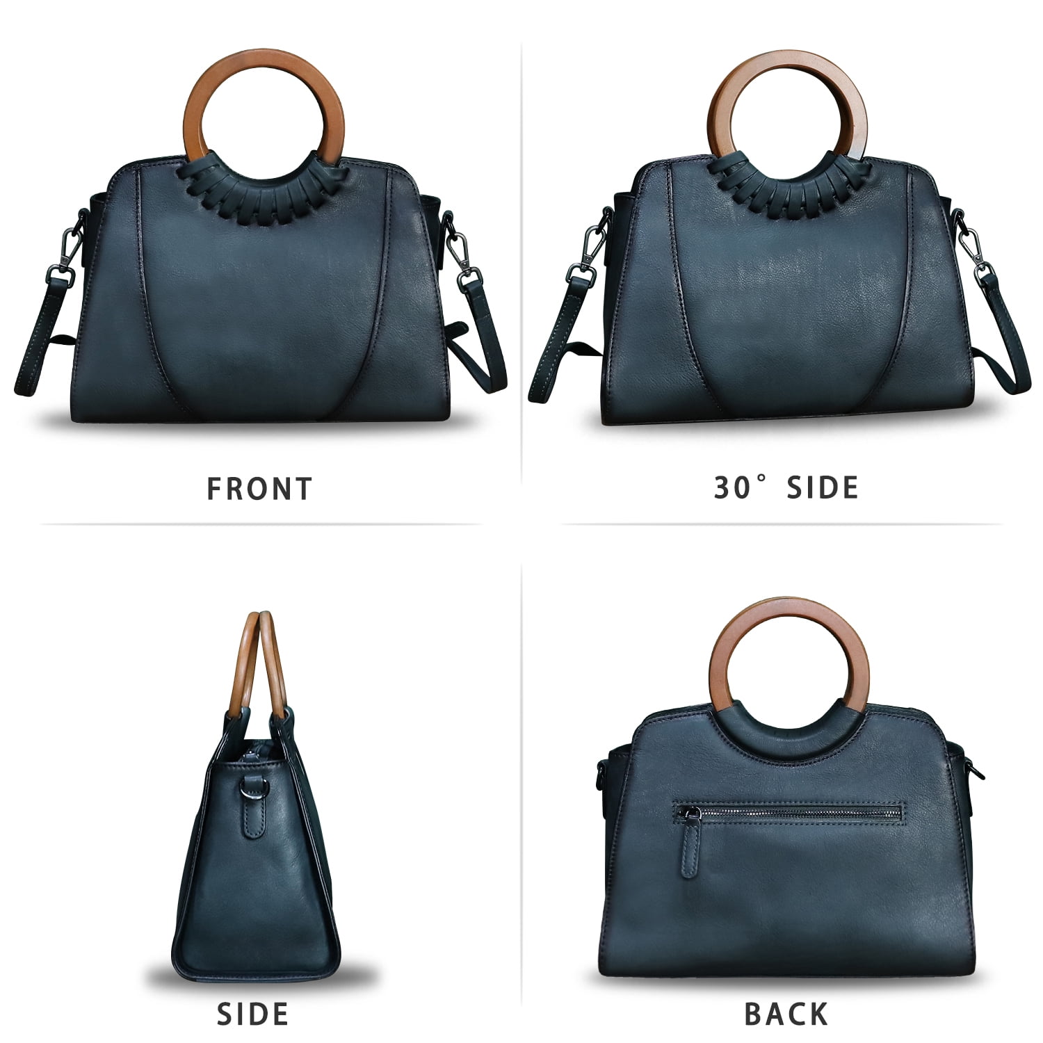 Genuine Leather Women Purses and Handbags Handmade Shoulder Bag Crossbody Bag