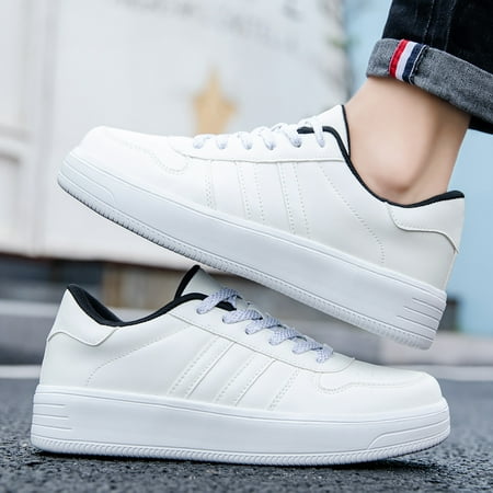 

Trendy Lightweight Casual Sneakers Lace-Up Platform Skate Shoes For Men Women