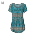 thumbnail image 1 of Camiseta de mujer con cuello redondo y manga corta, camiseta de vestir estampada, Inevent AP001627-10, 1 of 6