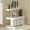 white and gold, variant on Pekkaxy 4-Color Utensil Drying Rack, 9.84 Inches Tall with Steel Frame, Provides Hygienic Storage for Knives and Chopsticks, Great for Small Kitchen Spaces