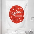 thumbnail image 1 of Switzerland Tapestry, Monochrome Swiss National Day Themed Abstract Composition Hand Drawn, Fabric Wall Hanging Decor for Bedroom Living Room Dorm, 5 Sizes, Vermilion and White, by Ambesonne, 1 of 1