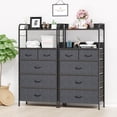 thumbnail image 3 of Ourlova 5 Drawer Fabric Dresser Compact Storage Unit with Sturdy Metal Frame Easy Assembly Versatile Organizer for Clothes and Essentials in Grey, 3 of 5