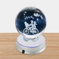 thumbnail image 3 of Domqga Colorful LED Light Rotating Crystal Display Stand Base, Crystal Base Stand, Laser Stand Base, 3 of 7