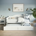 thumbnail image 4 of AFI Nantucket Wood Twin Size Daybed Frame with Twin Trundle White, 4 of 16