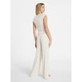 thumbnail image 2 of No Boundaries Sleep Pointelle Baby Tee and Pants Set, 2-Piece, Women’s XXS-3X, 2 of 4