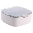 thumbnail image 1 of Seitruly Organizador de escritorio con tapa para auriculares, caja de almacenamiento de de papelería, soporte de Cable de línea de datos para Carpetas de archivos Café, 1 of 6