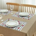 thumbnail image 3 of Gray Christmas Cardinal Bird Pattern Summer Placemats Table Placemats Set Of 4-Linen Kitchen Washable Placemats Table Mats 11.8"x17.7" Non-Slip Heat Resistant, 3 of 6