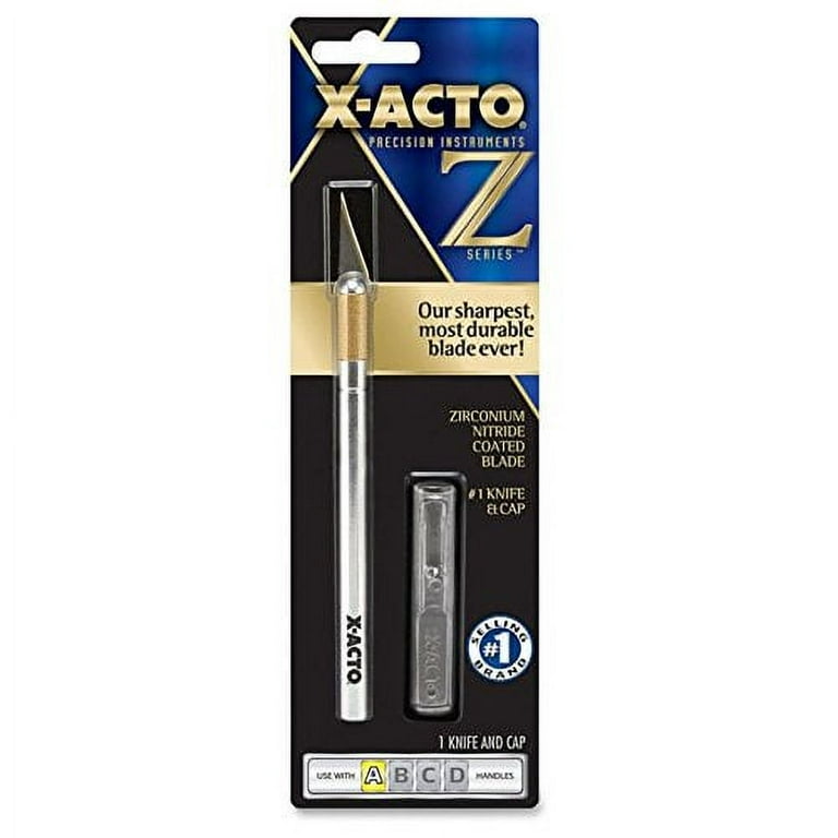 X-acto No 1 Precision Knife | Z-Series, Craft Knife, with Safety Cap, #11 Fine Point Blade, Easy-Change Blade System, Size: 1-Pack, Silver
