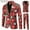Red, variant on Azrian Men Suit Men'sFashion Christmas Christmas Suit Jacket + Suit Pants Two-piece Suit