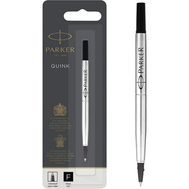 Repuesto Para Roller Ball Parker Negro Punto Fino Unisex