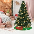 thumbnail image 6 of Christmas Tree Skirt 3ft Atmosphere Decoration Santa Printed Skirt Party Supplies Easy To Assemble& Care Welcome Santa's Tree Dress, 6 of 10