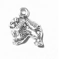 thumbnail image 1 of Sterling Silver 16" .8mm Box Chain 3D Standing Pomeranian Dog Breed Pendant Necklace, 1 of 2