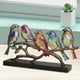 thumbnail image 5 of Adorno de mesa de pájaros en rama, colección de figuras decorativas para interiores, estatua de pájaro para chimenea, estante de entrada, sala de , 5 5 pájaros, 5 of 8