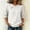 A1099 White, variant on Xdegoge Womens Casual Blouses Three Quarter Sleeve Shirts Mandarin Collar Chinese Knot Button Fashion Tops
