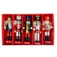 thumbnail image 1 of 5pcs 12cm Wooden Nutcracker Puppet Drawing Walnuts Soldier Pendant Decoration Christmas Tree Hanging Ornament, 1 of 3