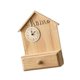 thumbnail image 5 of Reloj de pared con cajón de almacenamiento, novedoso y moderno estante de exhibición de madera montado en la pared. Caqui, 5 of 9