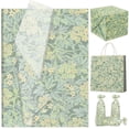 thumbnail image 4 of Vintage Floral Green Tissue Paper - Natural Retro Party Decor & Gift Wrapping Supplies, 4 of 7