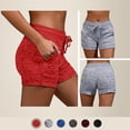 thumbnail image 3 of Shorts de Yoga à Cordon pour Femmes Séchage Rapide Couleur Unie Élastique Bas de Course, 3 of 3