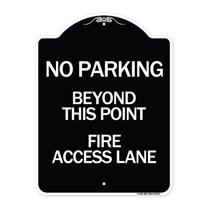SignMission Designer Series Sign - Beyond This Point Fire Access Lane | Black & White 18" x 24" Heavy-Gauge Aluminum Architectural Sign | Protect Your Business & Municipality | Made in